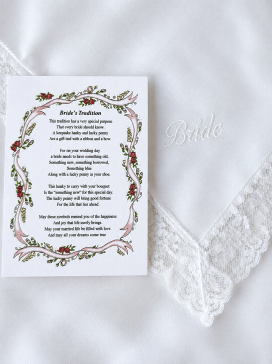 Bride's Tradition Poem and Hanky